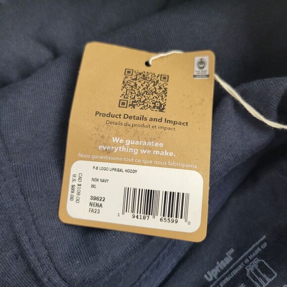 Patagonia P-6 Logo Uprisal Hoody New Navy Hoodie Mens 2XL Womens 3XL NWT $89 - Picture 4 of 9